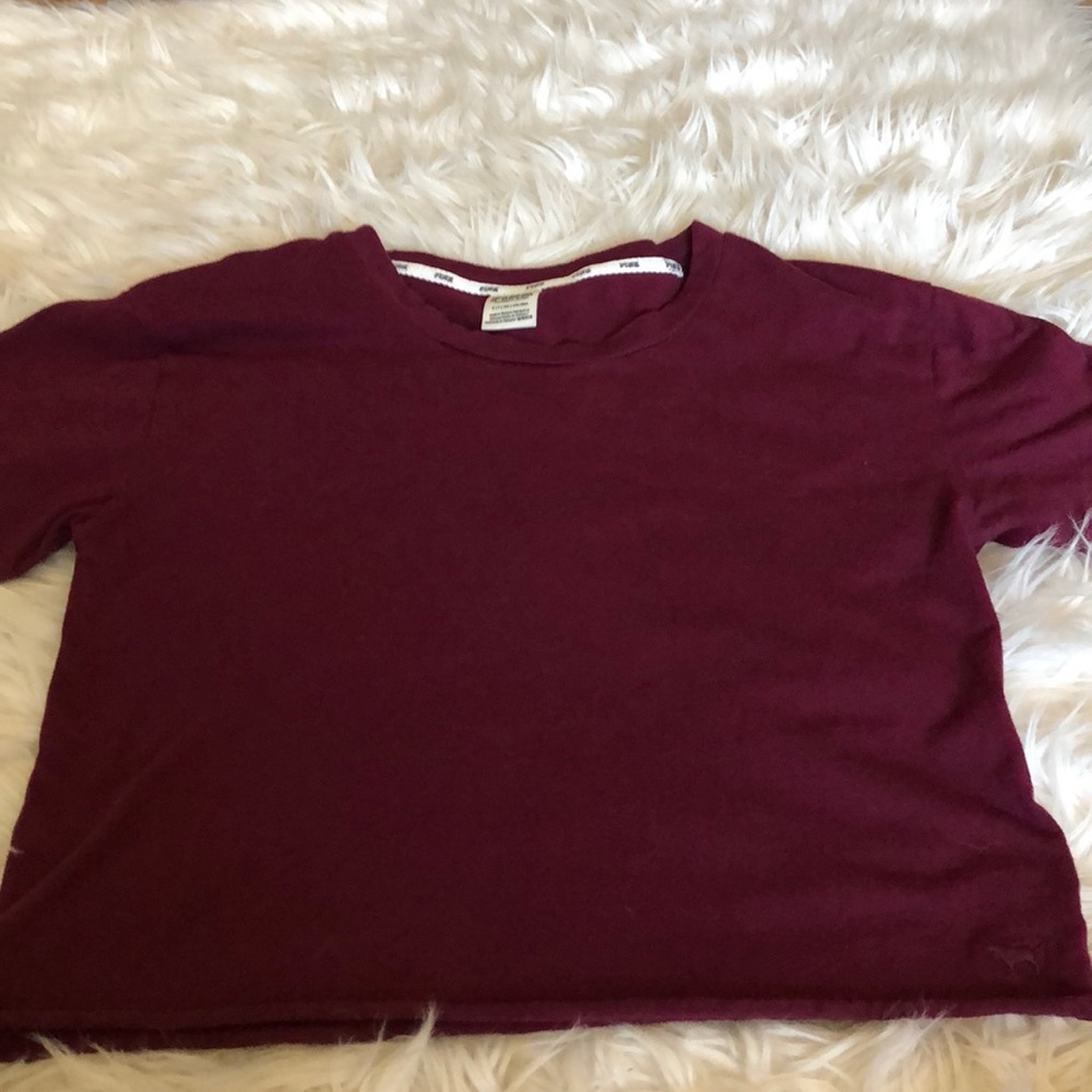PINK maroon t-shirt.